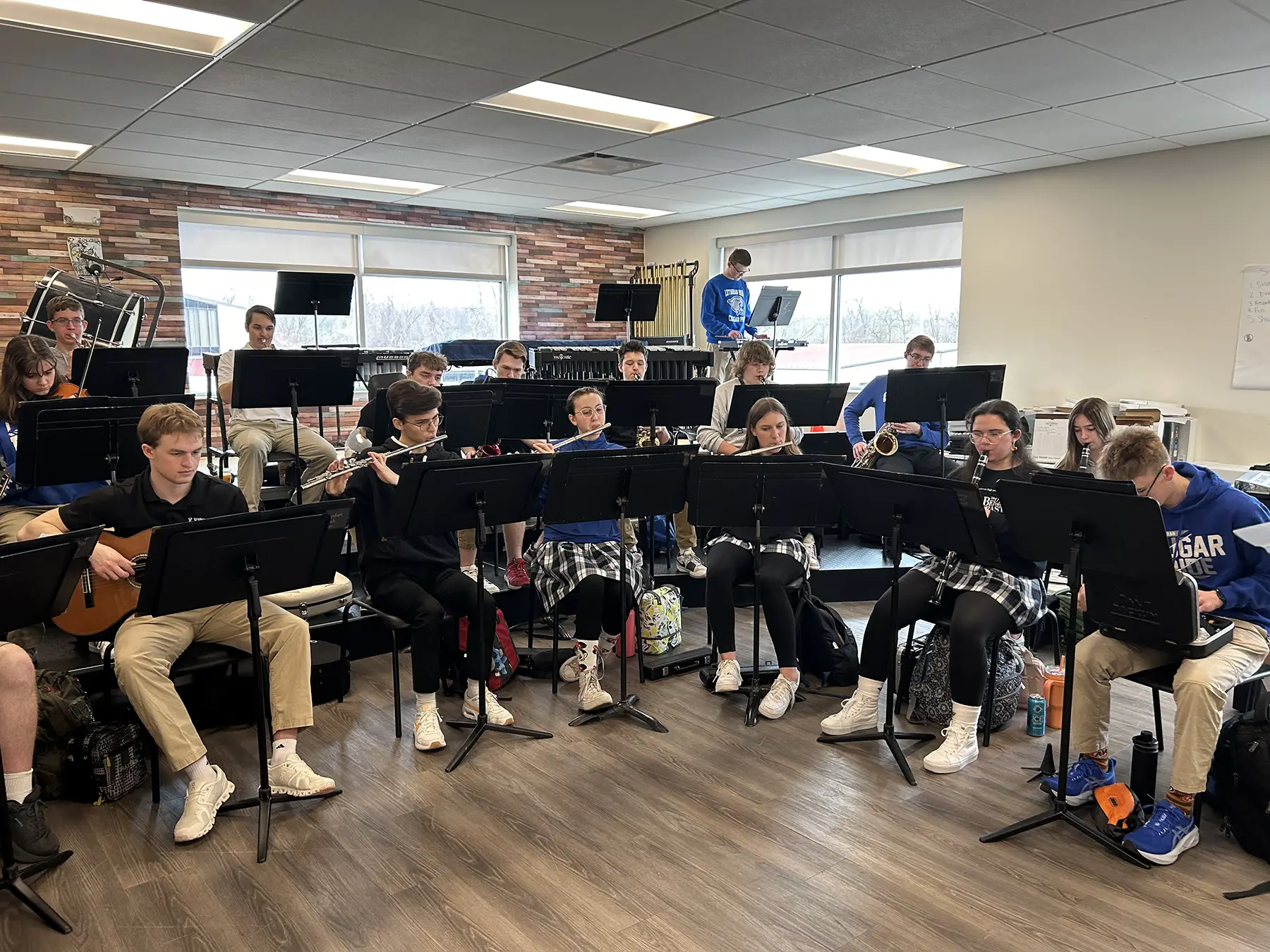 LHS band students